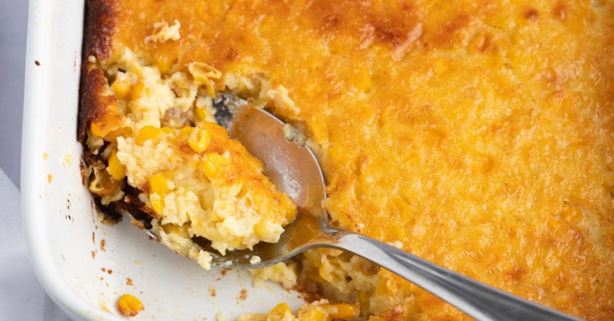 Homemade Sweet and Creamy Corn Pudding Casserole