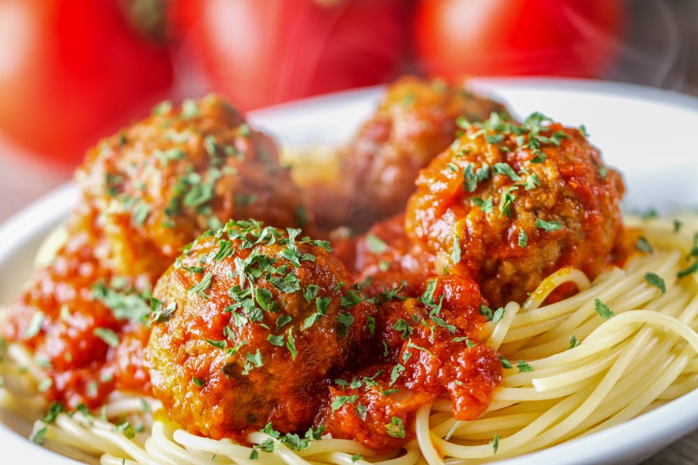 Spaghetti and meatballs