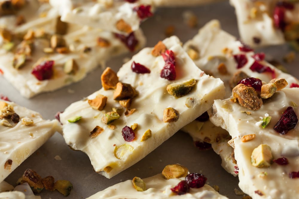 Chopped Pistachios and White Chocolate