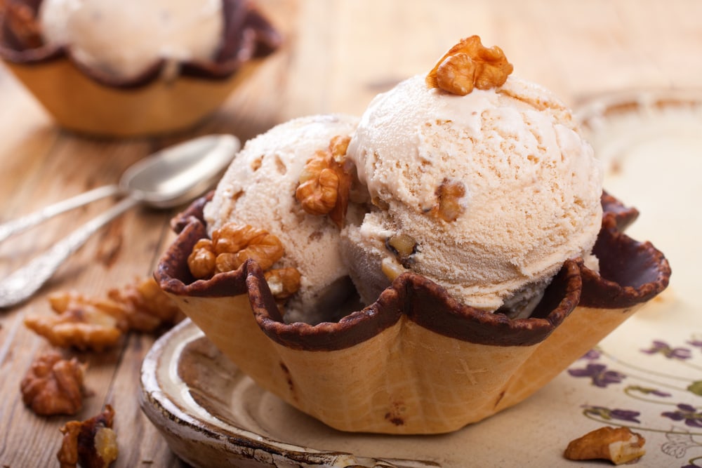 Ice Cream and Chopped Nuts