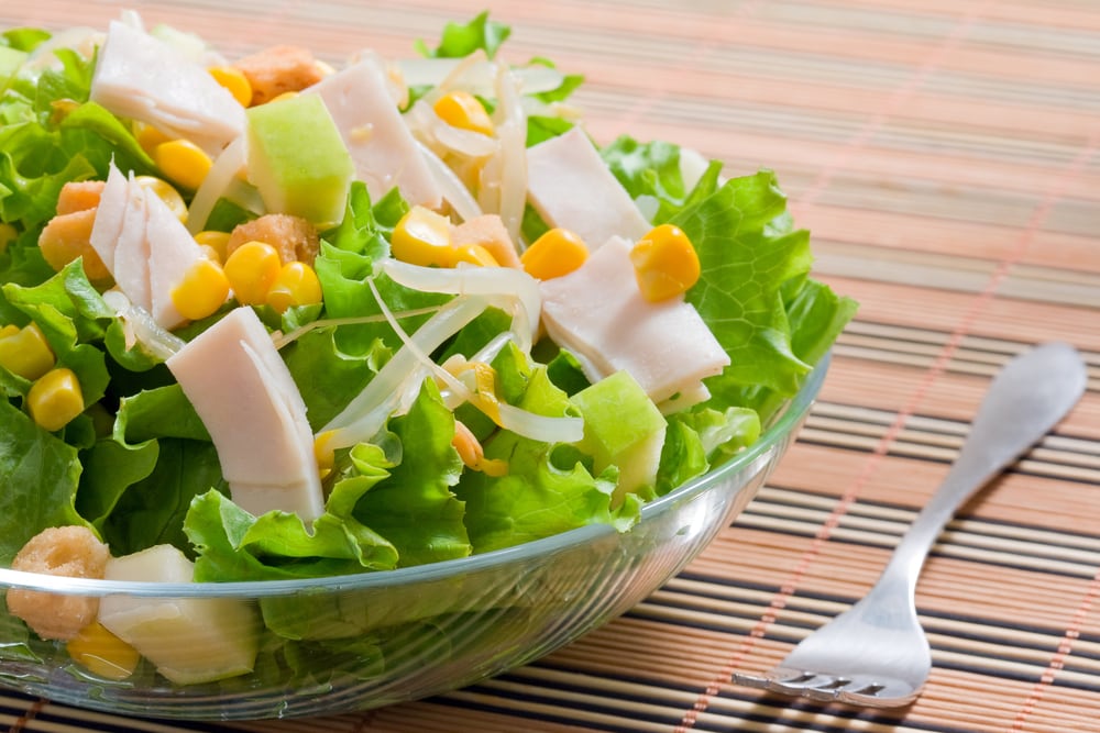 Lettuce Salad with Corn