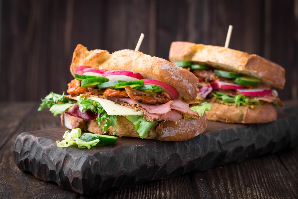 Roast Beef Sandwich With Fresh Salad