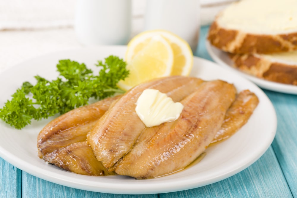 Cooked Kipper with Butter