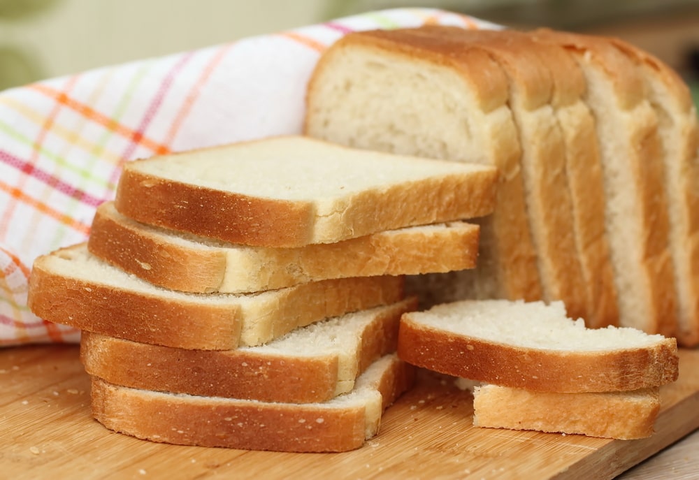 Slices of white bread