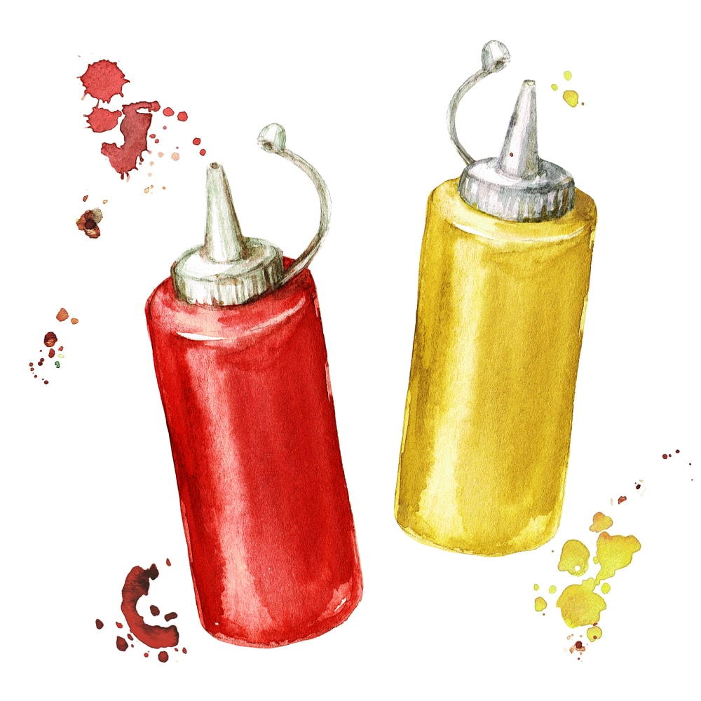 Ketchup and Mustard Illustration