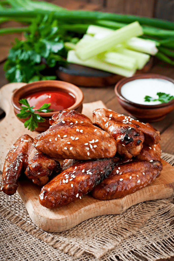 Baked Chicken Wings With Dipping Sauce