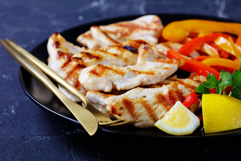 Grilled Chicken Strips With Tomatoes