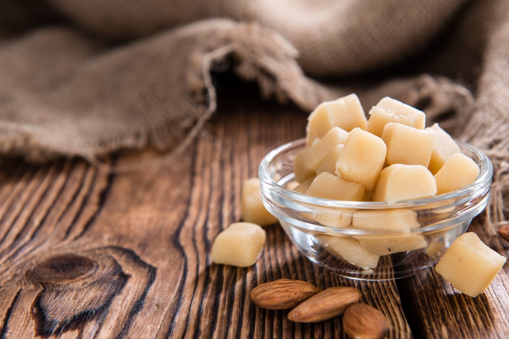 Raw Marzipan in a Bowl