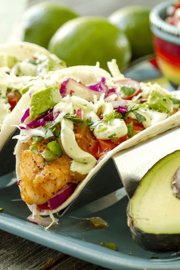 Fish Tacos with Avocado and Veggies