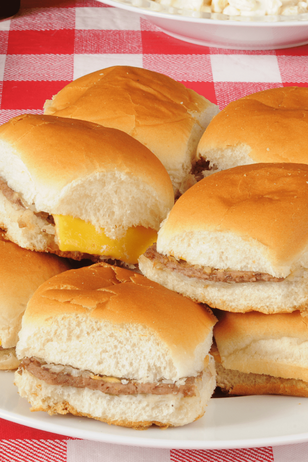 Stacks of Mini-Cheeseburger Sliders