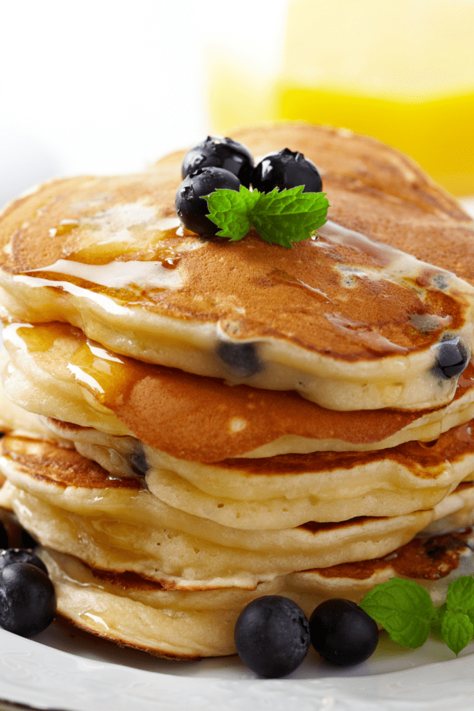 Stacks of Pancakes with Blueberry