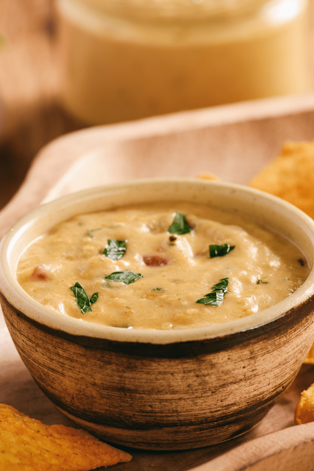 Cheese Dip with Tacos