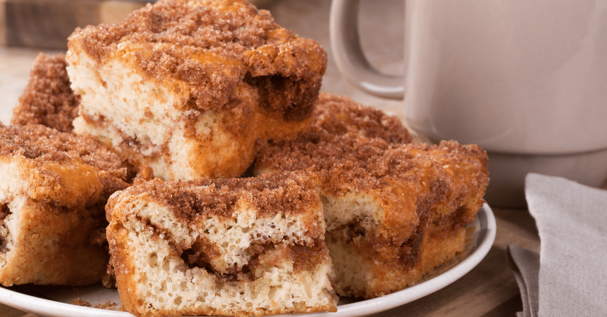 Sliced Cinnamon Coffee Cake