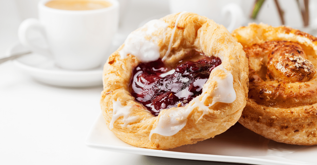 Homemade Danish Pastry with Coffee