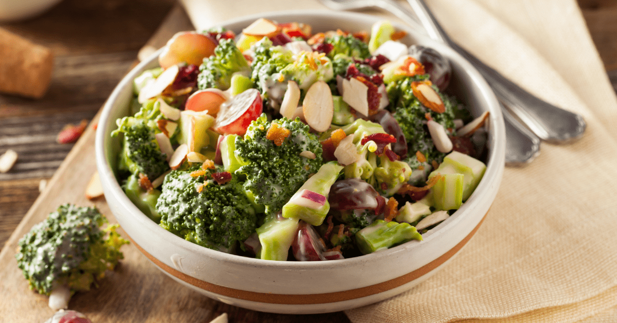 Homemade Broccoli Salad with Grapes