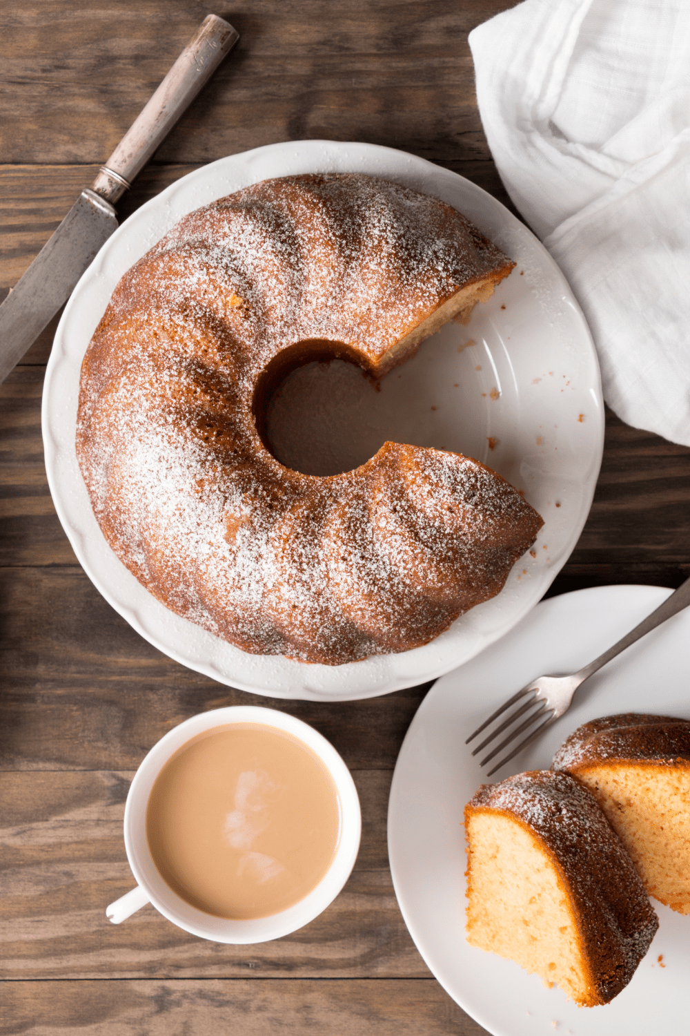 Crack Cake with a Cup of Coffee