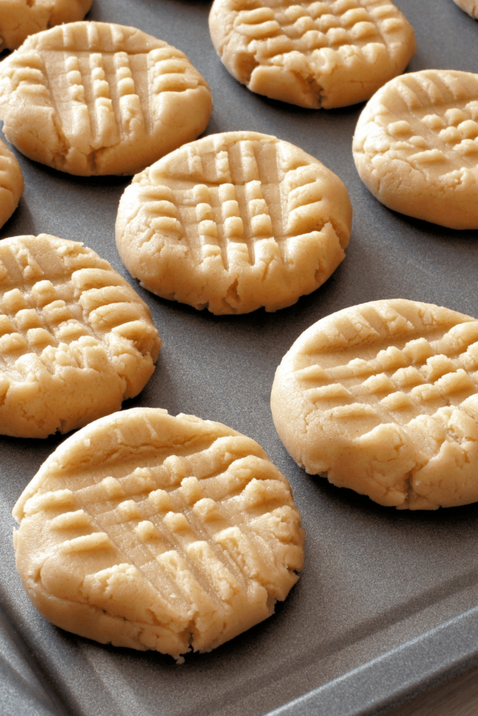 Peanut Butter Cookies in a Sheet Pan
