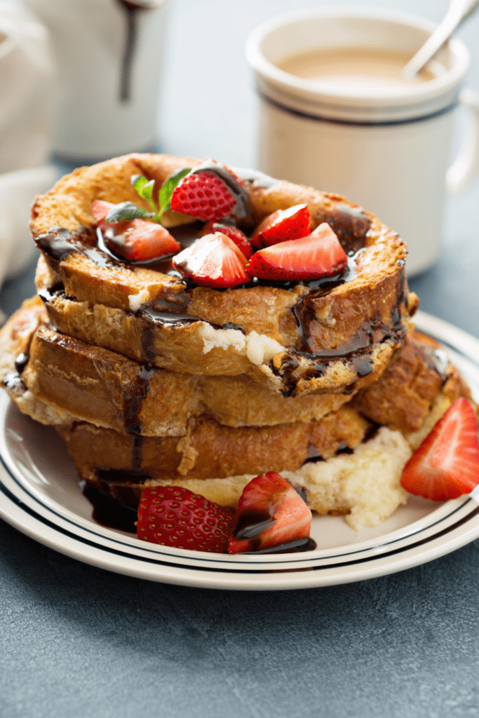 Tasty French Toast with Strawberry Toppings