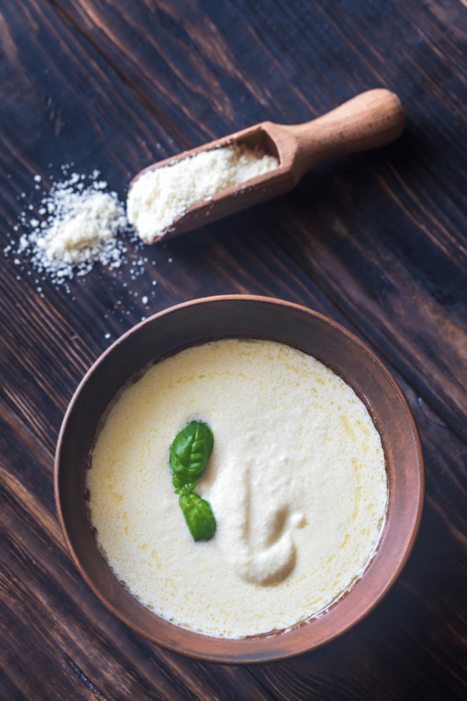 Alfredo Sauce in a Bowl