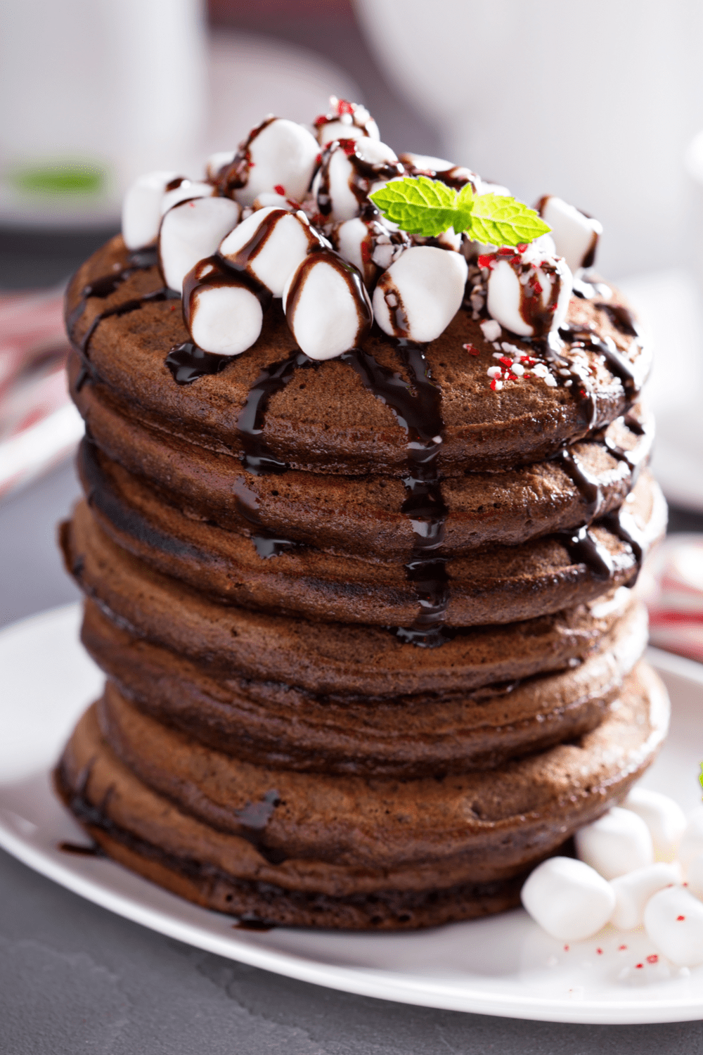 Chocolate Peppermint Pancakes