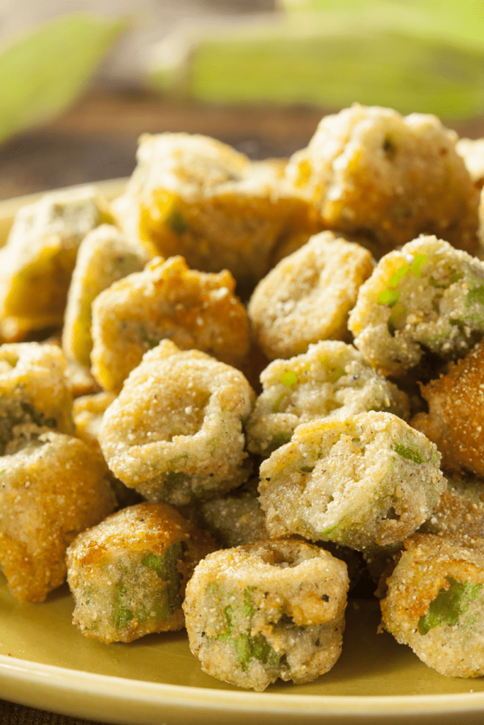 Homemade Fried Green Okra