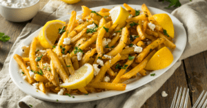 Greek Feta and Parsely Fries with Lemons