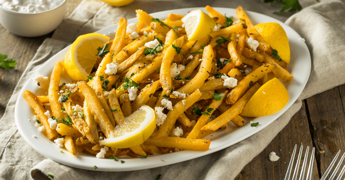 Greek Feta and Parsely Fries with Lemons