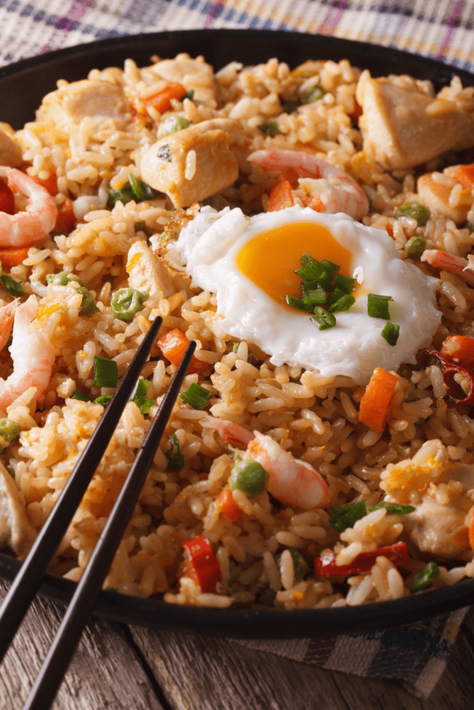 Indonesian Nasi Goreng with Fried Rice and Egg