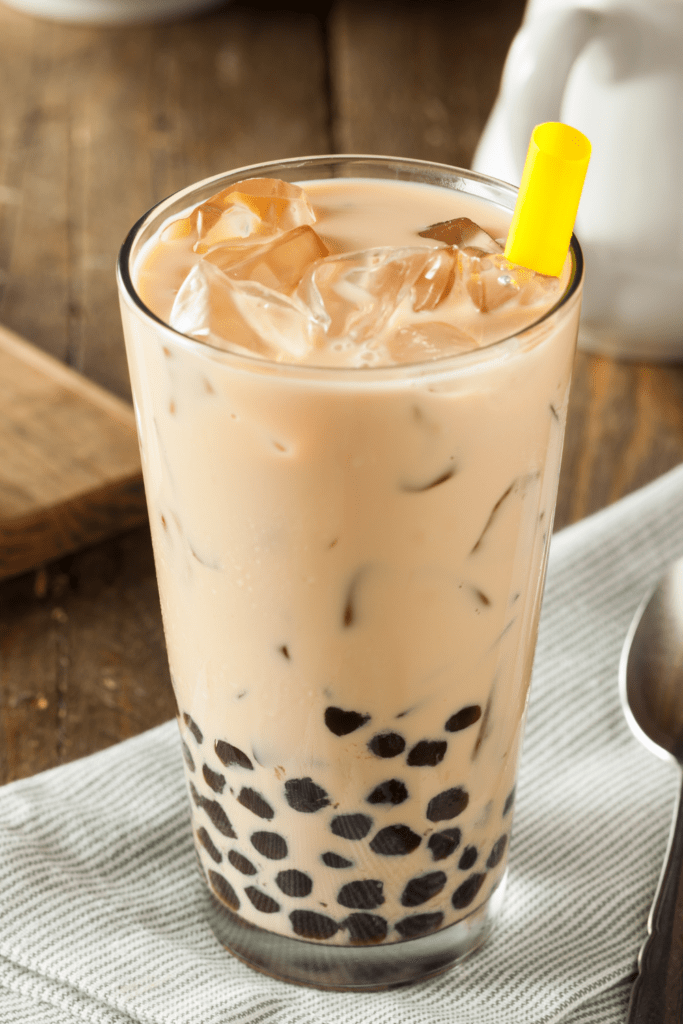 Milk Bubble Tea with Tapioca Pearls