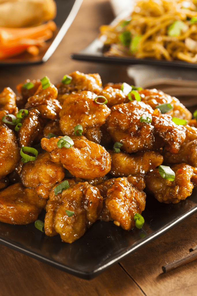 Asian Orange Chicken with Green Onions