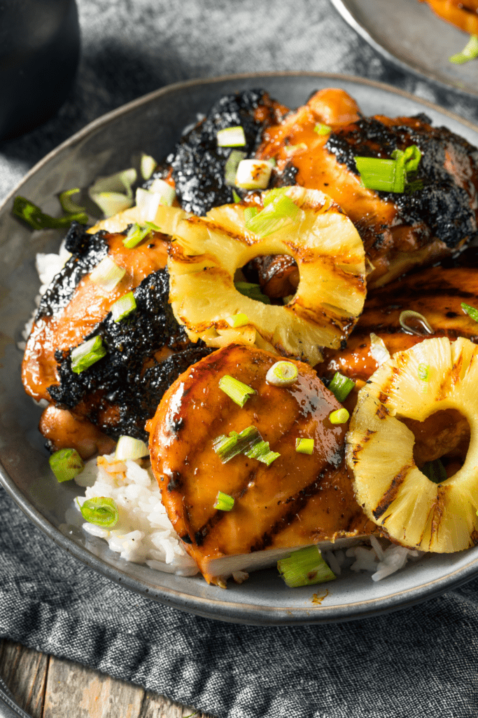 Hawaiian Chicken with Grilled Pineapple