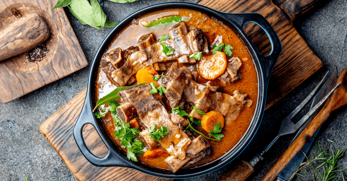 Homemade Beef Ribs Soup with Vegetables