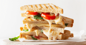 Homemade Grilled Cheese Sandwich with Tomatoes