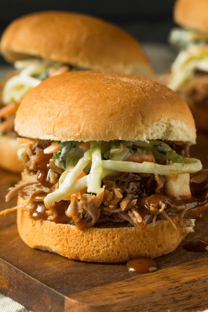 Pulled Pork Sliders with Vegetables