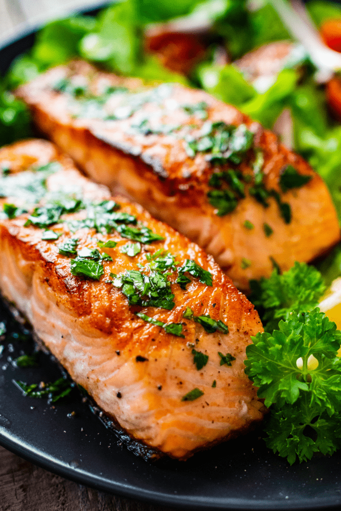 Air Fryer Salmon with Fresh Herbs