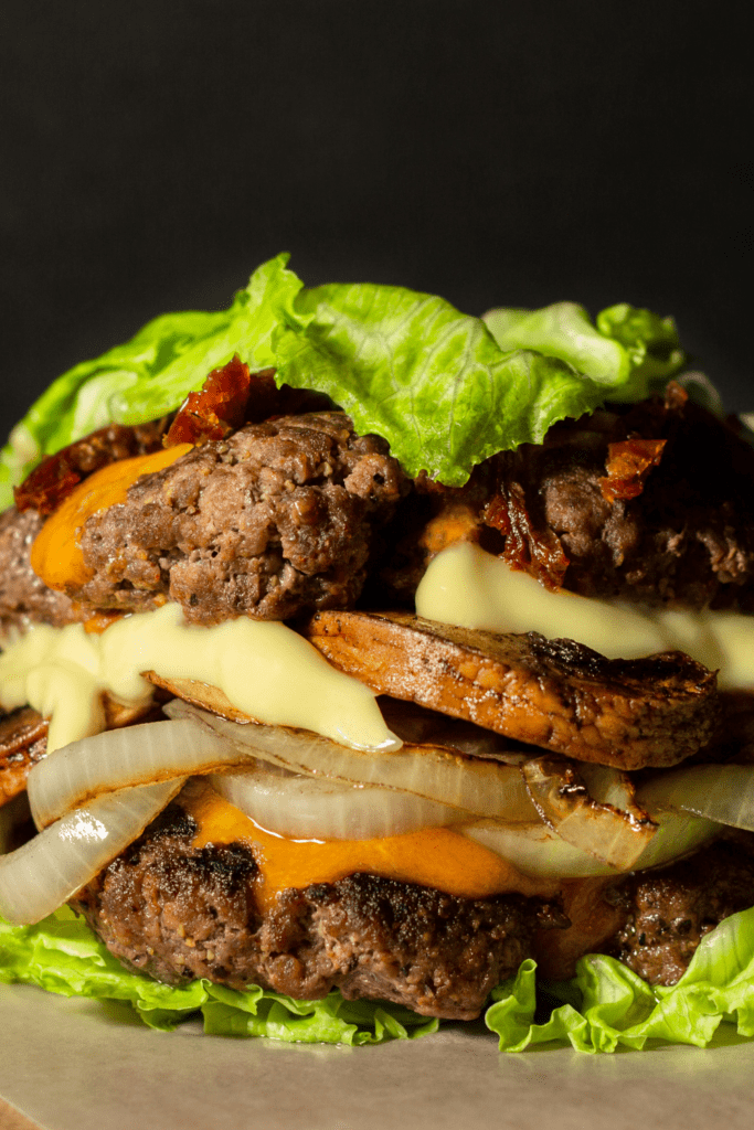 Texas Roadhouse Roadkill: Beef Patty, Onions, Lettuce and Cheese