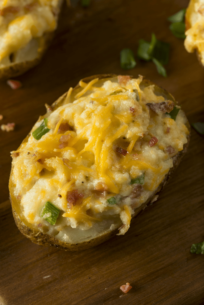 Twice Baked Potatoes with Cheese and Bacon