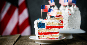 Layered Pound Cake with American Flag