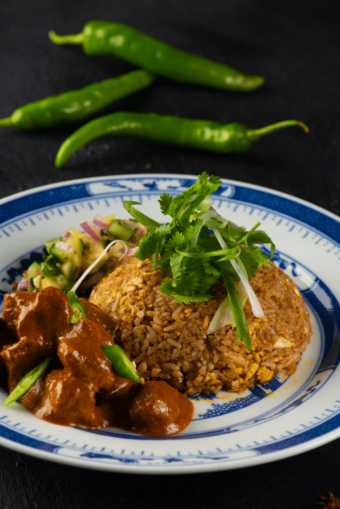 Malaysian Chicken Rendang with Biryani Rice