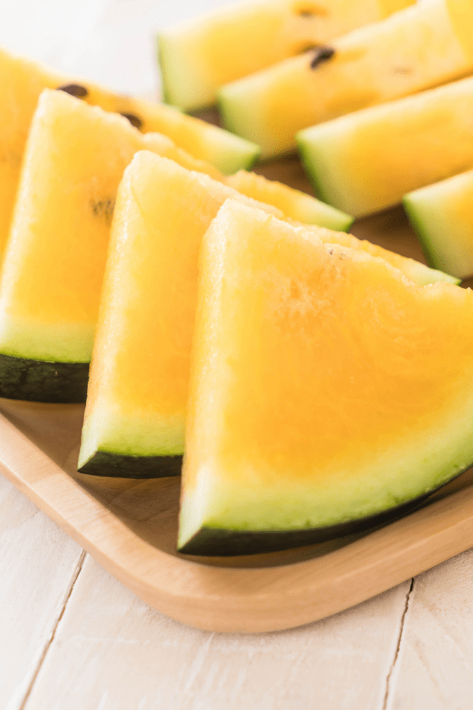 Slices of Yellow Watermelons