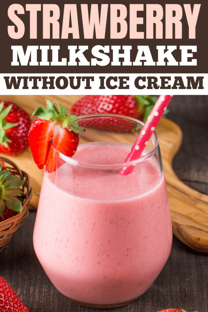 Strawberry Milkshake Without Ice Cream