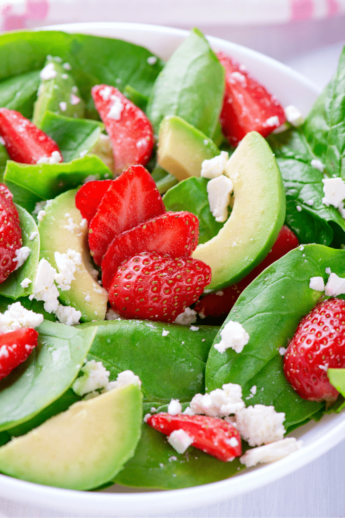 Summer Salad with Avocadoes and Strawberries
