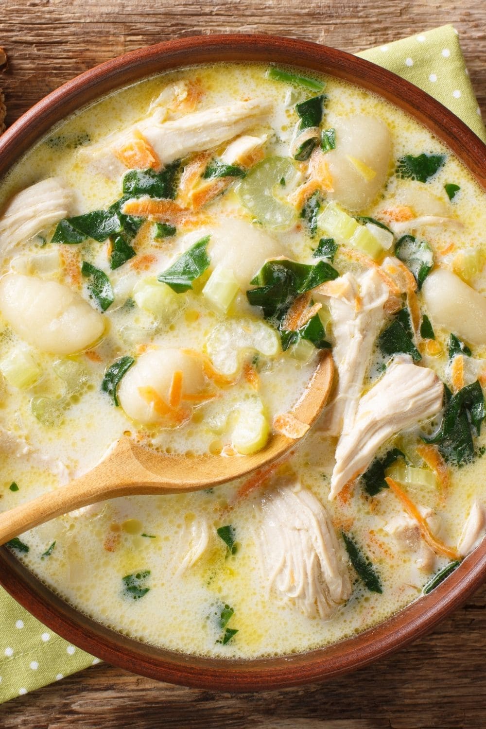 Creamy Chicken Gnocchi Soup with Spinach