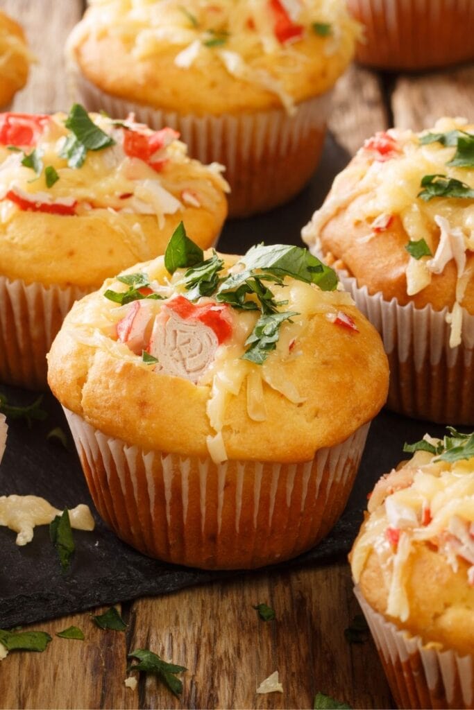 Corn Muffins with Cheese, Crab and Herbs