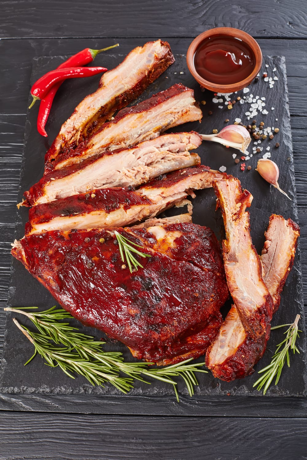 Fall Off The Bone Ribs with Seasonings and Ketchup