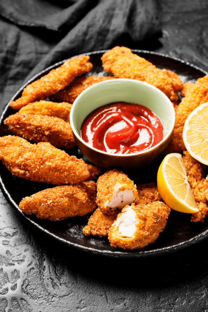 Fried Chicken with Ketchup