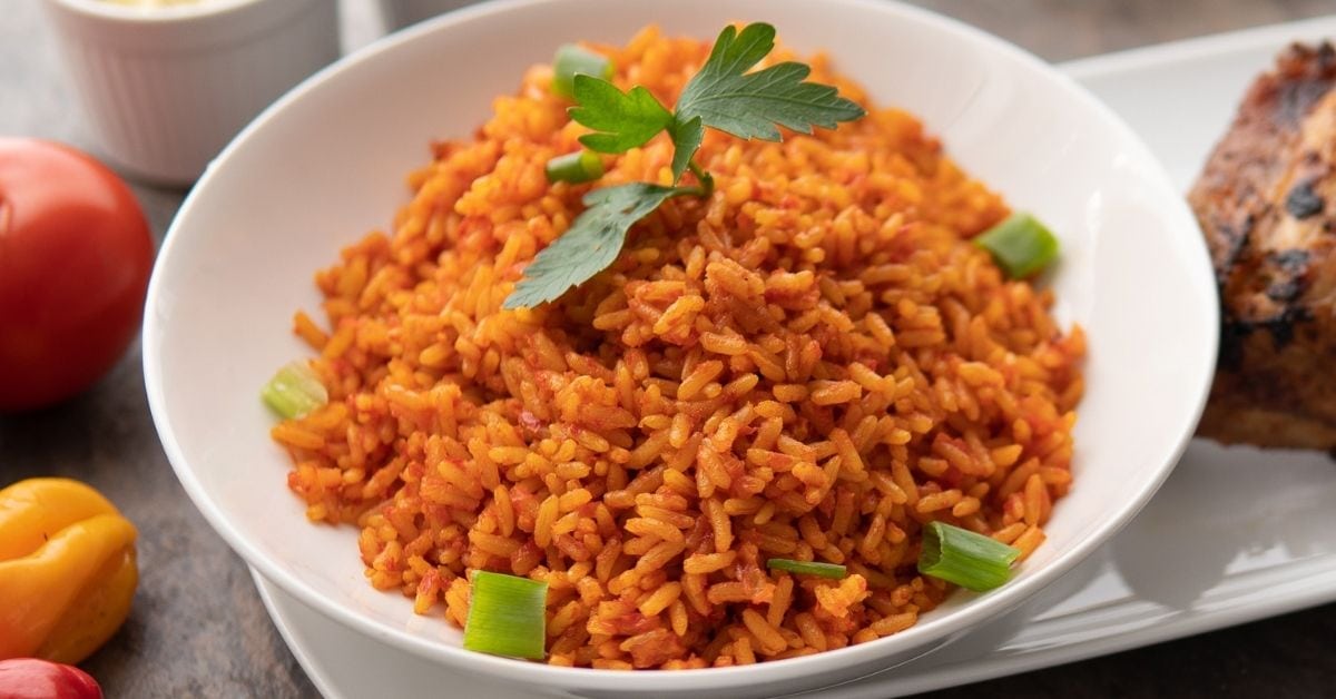 Jollof Rice with Green Onions