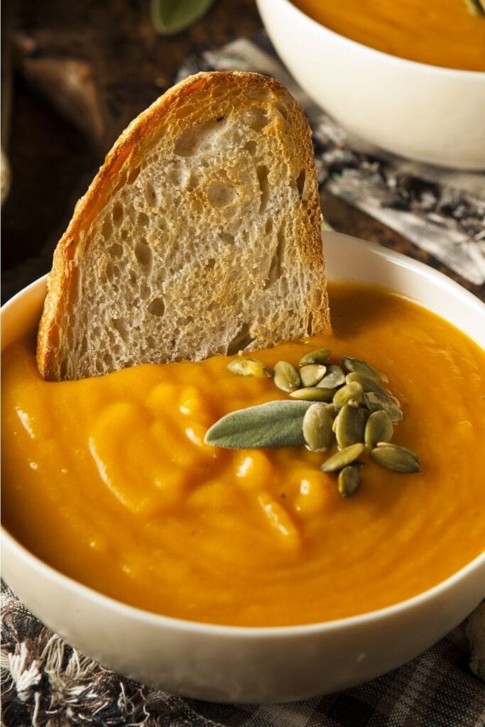 Butternut Squash Soup with Bread