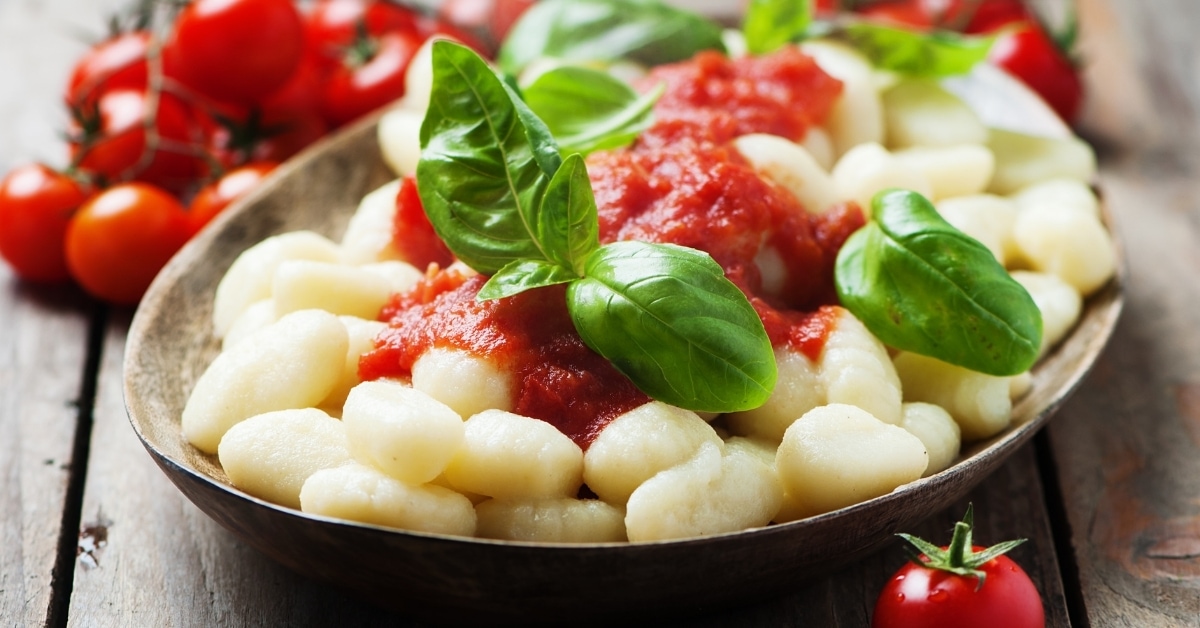 Gnocchi with Tomato Sauce and Basil