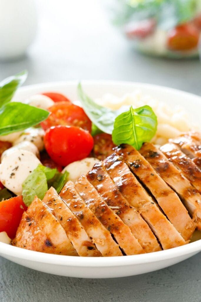 Grilled Chicken with Caprese Salad